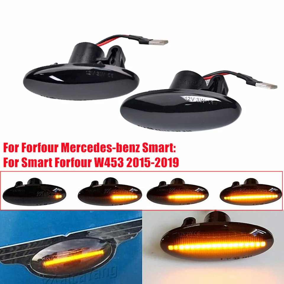 Pre Nissan Juke F150 Micra K12 K13 Poznámka E11 Smart Forfour W453 Dynamic LED Turn Signal Side Marker Svetlo sekvenčný žiarovka Blinker