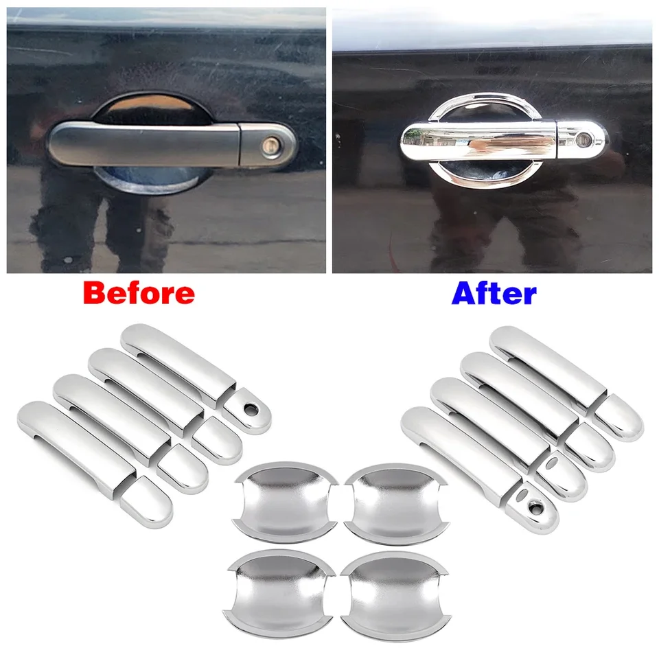 Pre Nissan March / Micra K12 2003-2010 Styling automobilu ABS Chrome Dvere Cover Cover Tink and Door Bowl Cover 2004 2005 2006 2007 2008