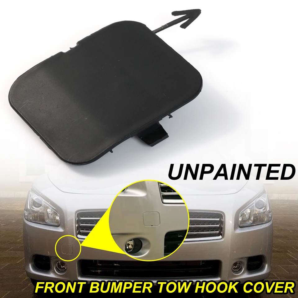 Pre Nissan Maxima A35 2009-2014 UMPRIMED AUTOMOBNÉ PREDNÉ BUHURE ťahanie oka 62086-9N00H Touch Hook Cover Cap Cap Auto príslušenstvo Styling