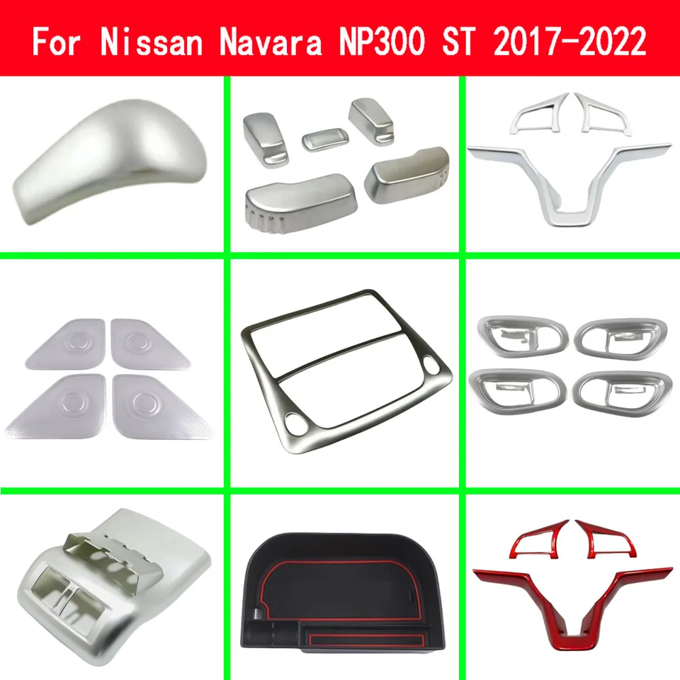 Pre Nissan Navara NP300 ST 2017-2020 2021 2022 Kryt volantu Čítanie Vzduchový vývod sedadla Ventera Ráme Rámka lakťová podkrovná podriadka
