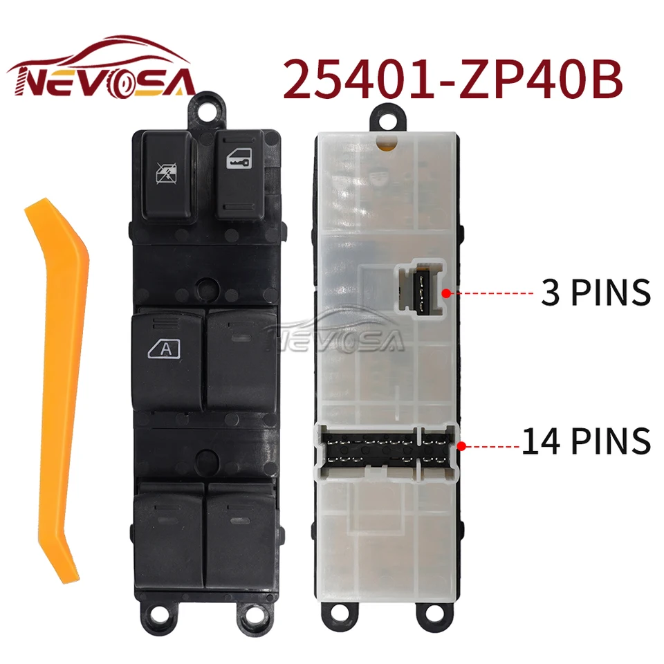 Pre Nissan Sentra Pathfinder 2007 25401-ZP40B 25401ZP40B Automatické okno ovládacie prepínač Glass Glass Lock Auto Časti príslušenstvo