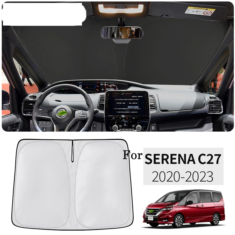 Pre Nissan Serena C27 ​​2016-2023 Styling automobilu Nanoinsulat čelné sklo Sunshade Front Window Sun Shade UV Sunshades Sunshades