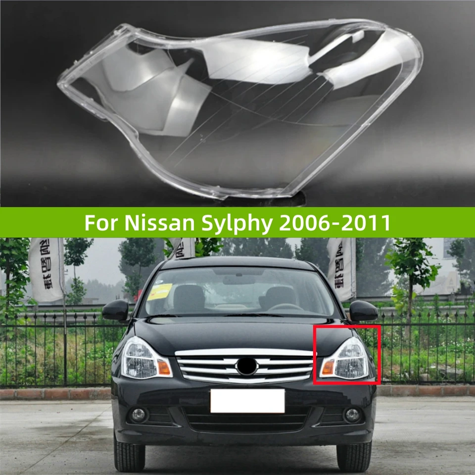 Pre Nissan Sylphy 2006 2007 2008 2008 2009 2011 2011 Automobilové príslušenstvo Svetlá svetlá sklo Vymeňte pôvodný objektív
