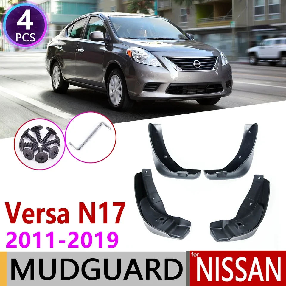 pre Nissan Versa Sedan Latio Sunny Almera N17 2011 ~ 2019 Fender Mud Flaps Mudguard Accessories 2013 2014 2015 2015 2016 2017 2018