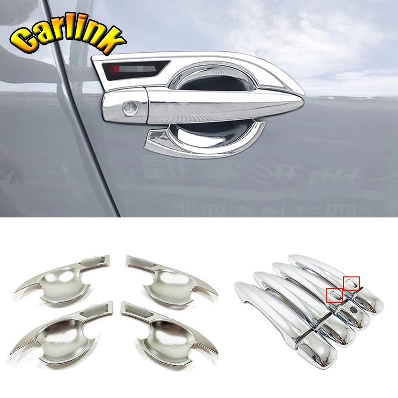 Pre Nissan X Trail T33 Rogue 2021-2023 ABS Chrome Chrome Car Bočné dvere kľučky dverí misa dekoratívny rámec Sticke Accessories