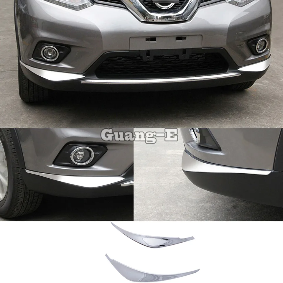 Pre Nissan X-Trail XTrail T32/Rogue 2014 2015 2016 predný bočný nárazník Ochrana rohu Rámový rámec Tresp Stick Abs Chrome Cover 2ks
