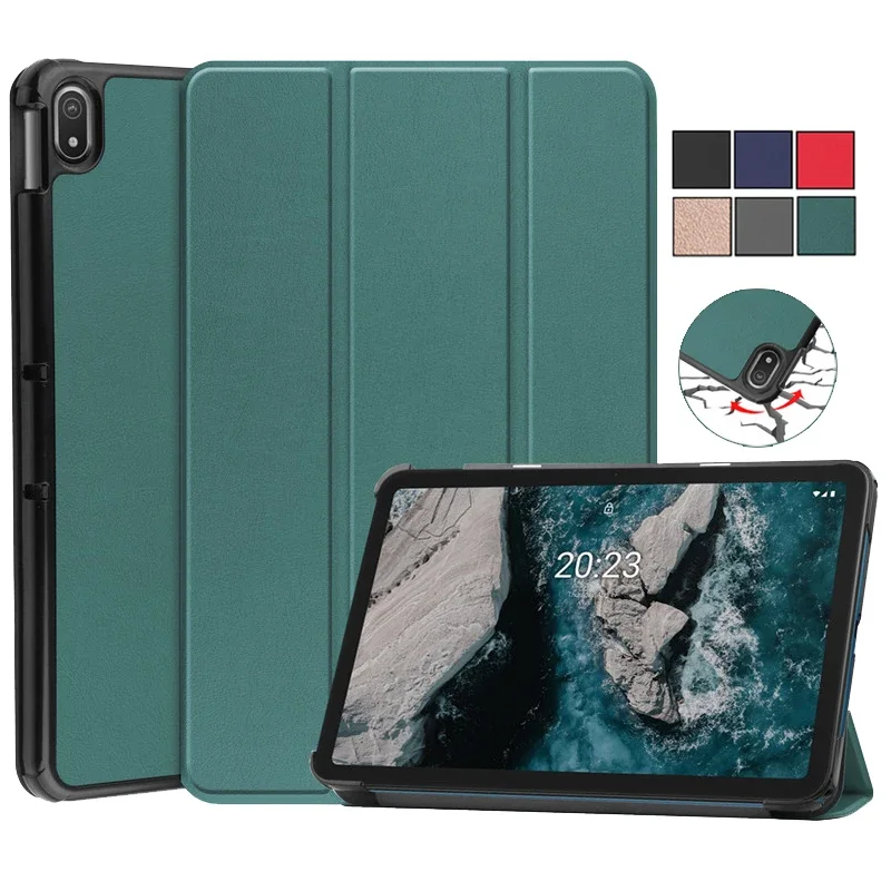 Pre Nokia T20 T 20 T10 T 10 Case 2022 PU kožené tri-to-towning stánok magnetický preklopný kryt pre fonda Nokia T20 T10 2021 Tablet Kids