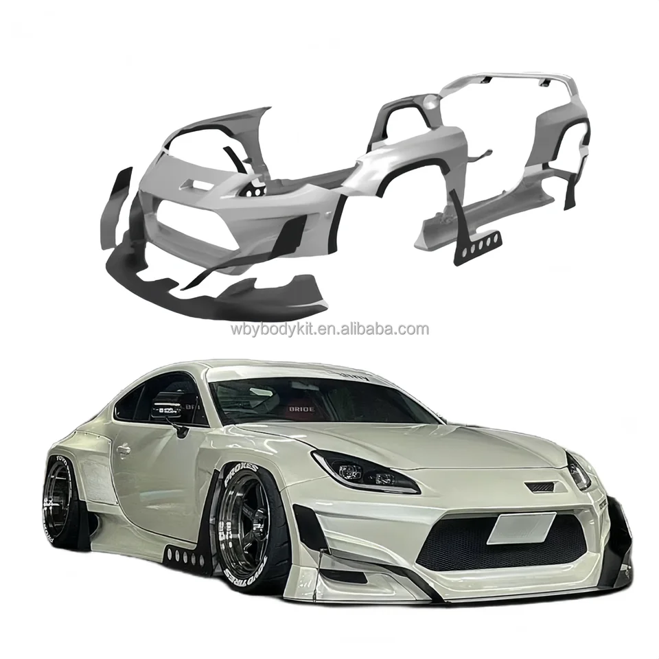 Pre nové Toyota GR86/BRZ upgrade Raket Style Wide Body Súprava predného nárazníka Bočný difúzor Zadný spojler široký blade blade fender
