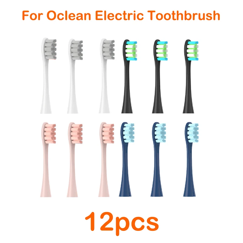 Pre Oclean X/ X Pro/ Z1/ F1/ One/ Air 2/ Son Sonic Electric Electric zubná kefka DuPont Softle Bristle Trysles 12ks Náhradné kefové hlavy