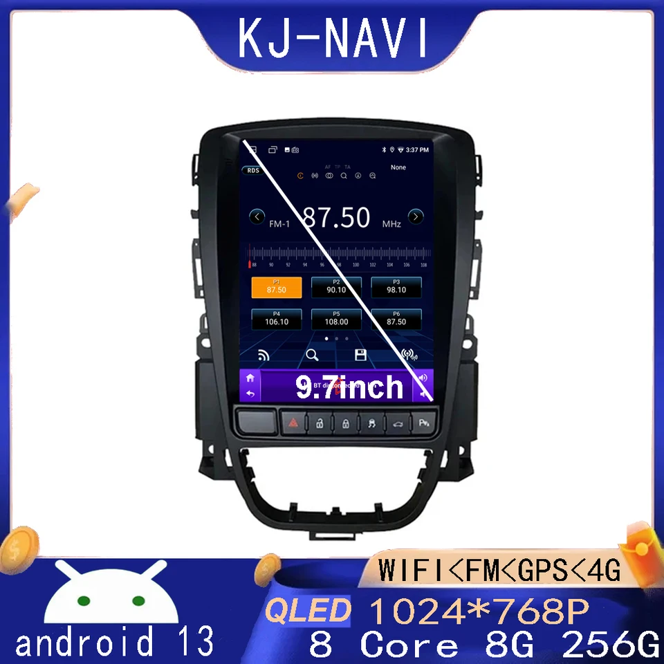 Pre Opel Astra J Vauxhall pre Buick Verano 2009-2015 Android 13 Car Radio Multimedia Video Player Navigation Stereo GPS 4G BT