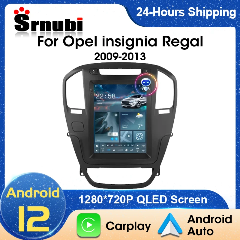 Pre Opel Insignia Buick Regal 2008-2013 Car Android 12 Multimidia Player Carplay Stereo Reproduktor 9,7 palca hlava jednotky