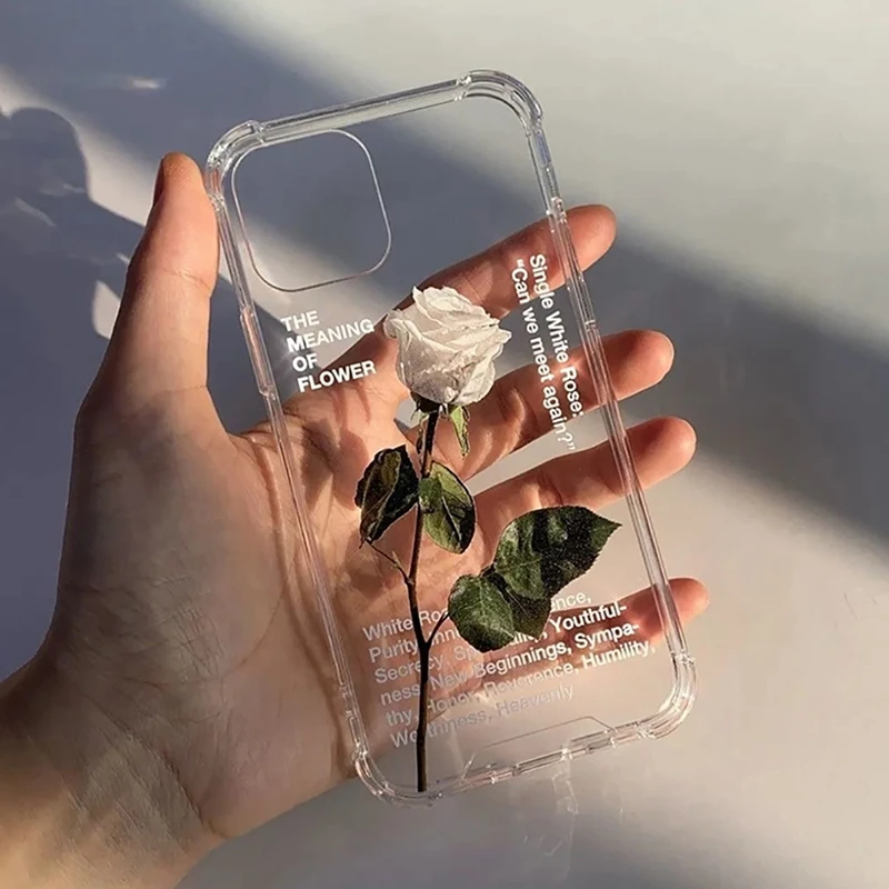 Pre OPPO A94 A74 A54 A73 A53 A31 A5 A9 2020 A17 A16 A15 A96 A76 A77 A57 A78 A72 A72 A91 White Rose Clear Clear TPU Soft Cover TPU