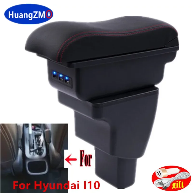 Pre opraštenie Hyundai i10 pre Hyundai I10 CAR L R laku na lakťové krabičky Vnútorné diely Špeciálne dodatočné diely Center Storage Box zakrivený povrch