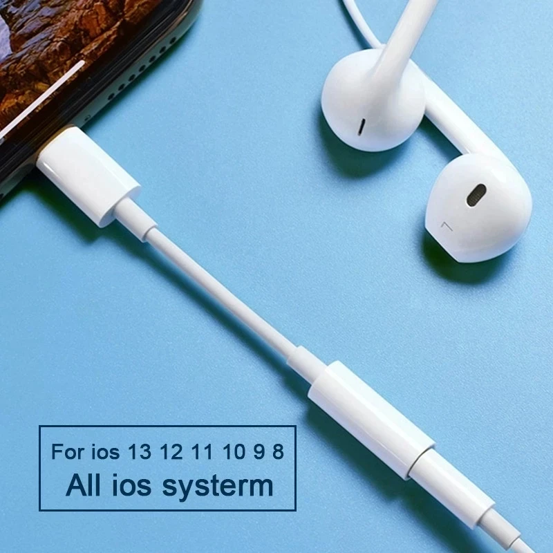 Pre osvetľovacie slúchadlá pre slúchadlá pre iPhone 11 12 13 14 Pro Max 12mini SE 2020 xs xr x 8 7 + iOS až 3,5 mm Jack aux Audio kábel