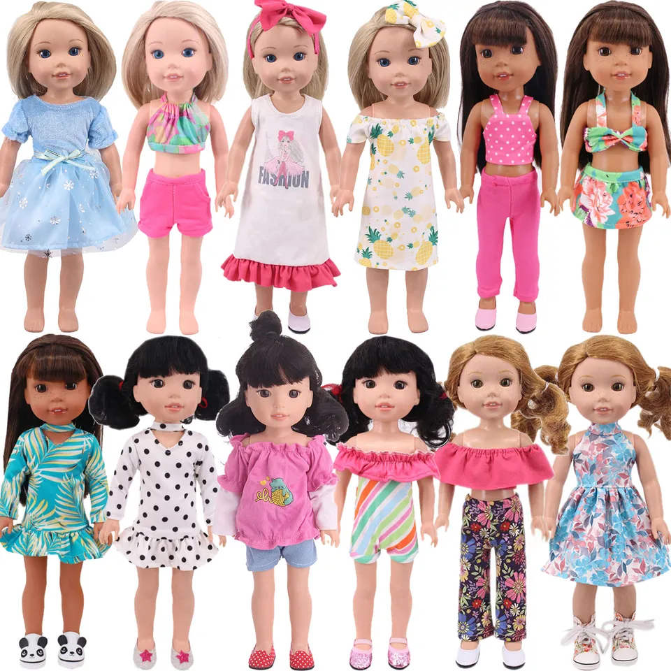 Pre Paola Reina Doll Doll oblečenie módne štýl letné šaty Fit Fit 14,5 palca Wellie Wisher a 32-34 cm bábiky Nancy Girl's Accessories, Gift
