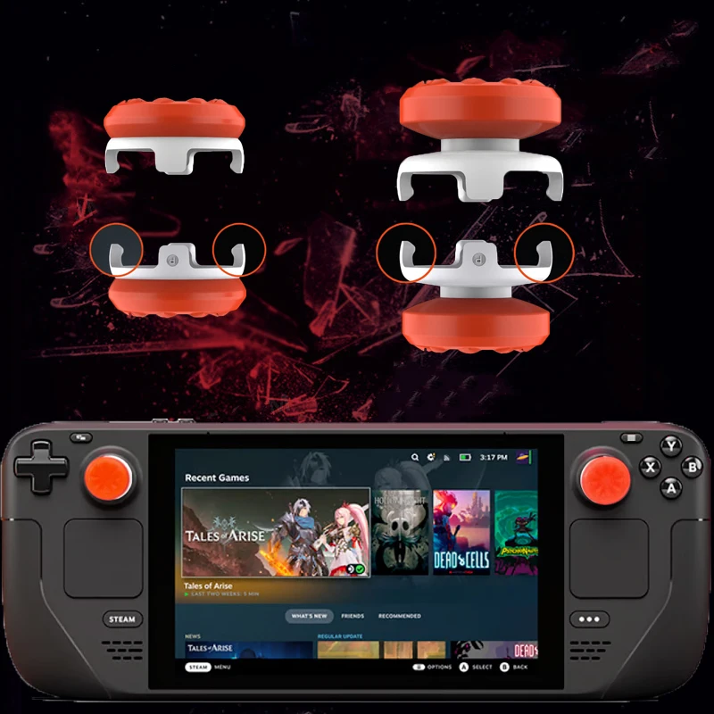 Pre parné paluby herné joystick predlžovače vylepšené palcové gripové stropy súprava súprava výškových stredných podvozkov pre parnú palubu OLED