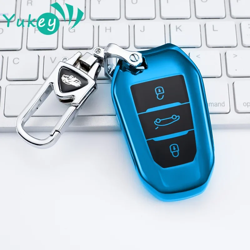 Pre Peugeot 207 208 3008 206 308 508 2008 407 5008 301 pre Citroen C3 C4 C5 Berlingo TPU Key Case Keychain