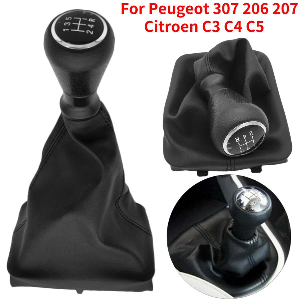 Pre Peugeot 307 207 206 Citroen C3-C5 5-stupňový radiaci gombík s goliermi s goliermi radovou pákou Dust Protiport Cover Interiérové ​​diely