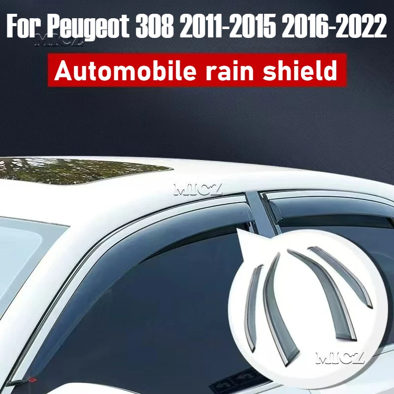 Pre Peugeot 308 2011-2015 2016-2022 Príslušenstvo automobilu Venný odtieň odtieň Slnko strážca deflektor markízy Acterters Casters