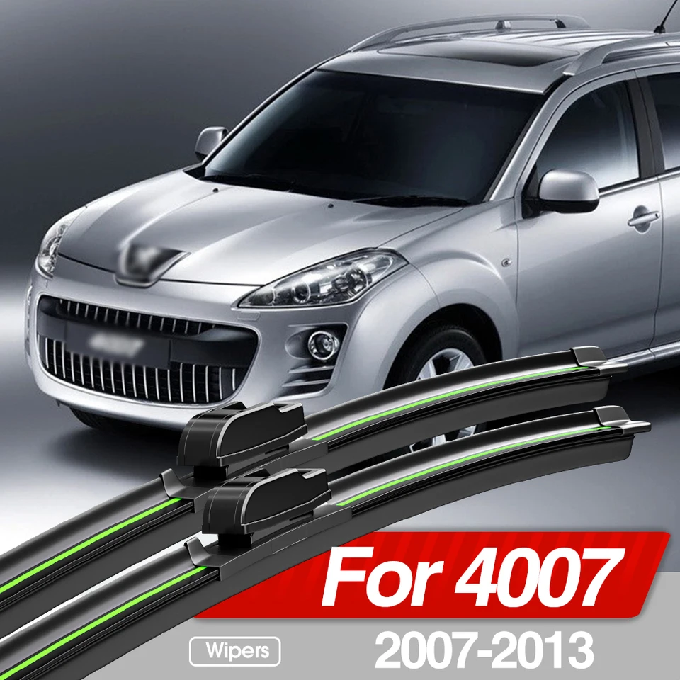 Pre Peugeot 4007 2007-2013 Čepele predného čelného skla 2ksové okenné okenné príslušenstvo 2008 2009 2010 2011 2012