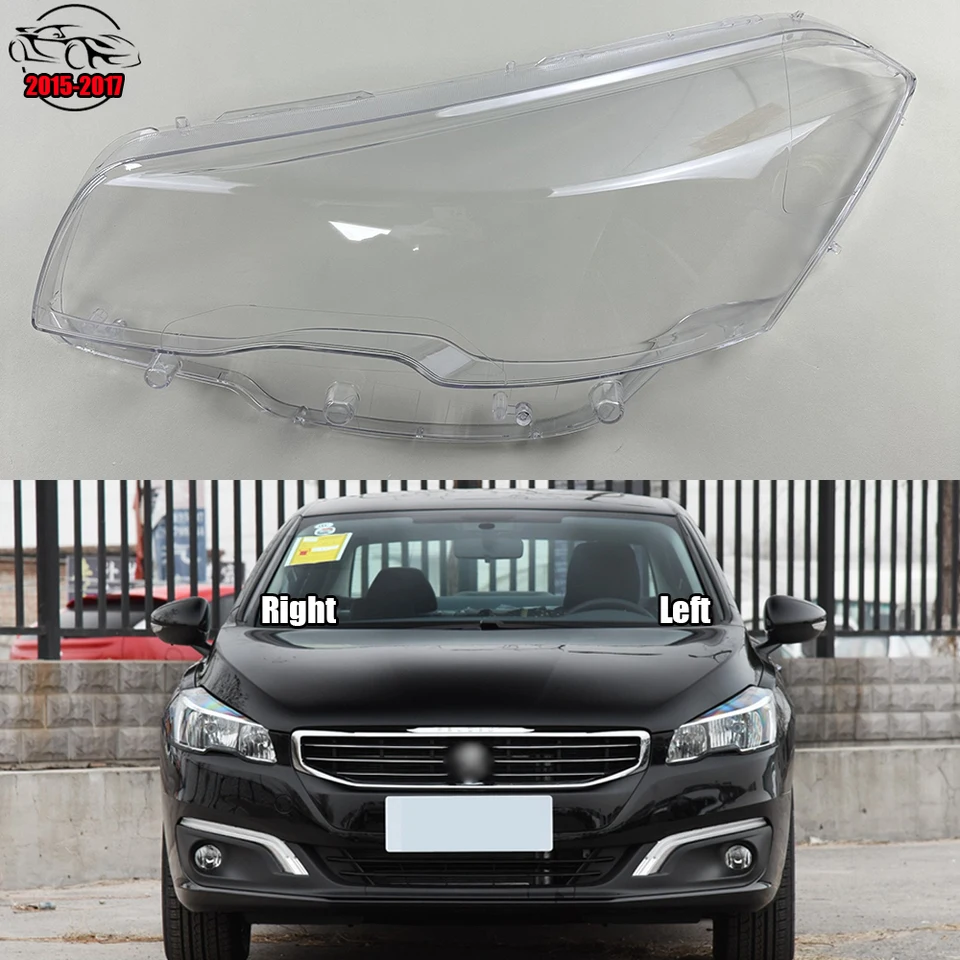Pre Peugeot 508 2015 2016 2017 Cover svetlometu Priehľadná lampa tieň svetlometový šošovkový objektív Vymeňte pôvodnú lemovku lemov