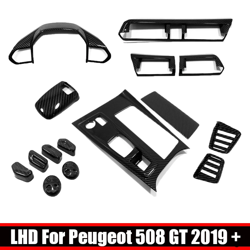 Pre Peugeot 508 GT 2019 2020 2021 KONTÁLNE ABARDFIBR PRÍSLUŠENIE SHFIT PANLE Konb Konb volant