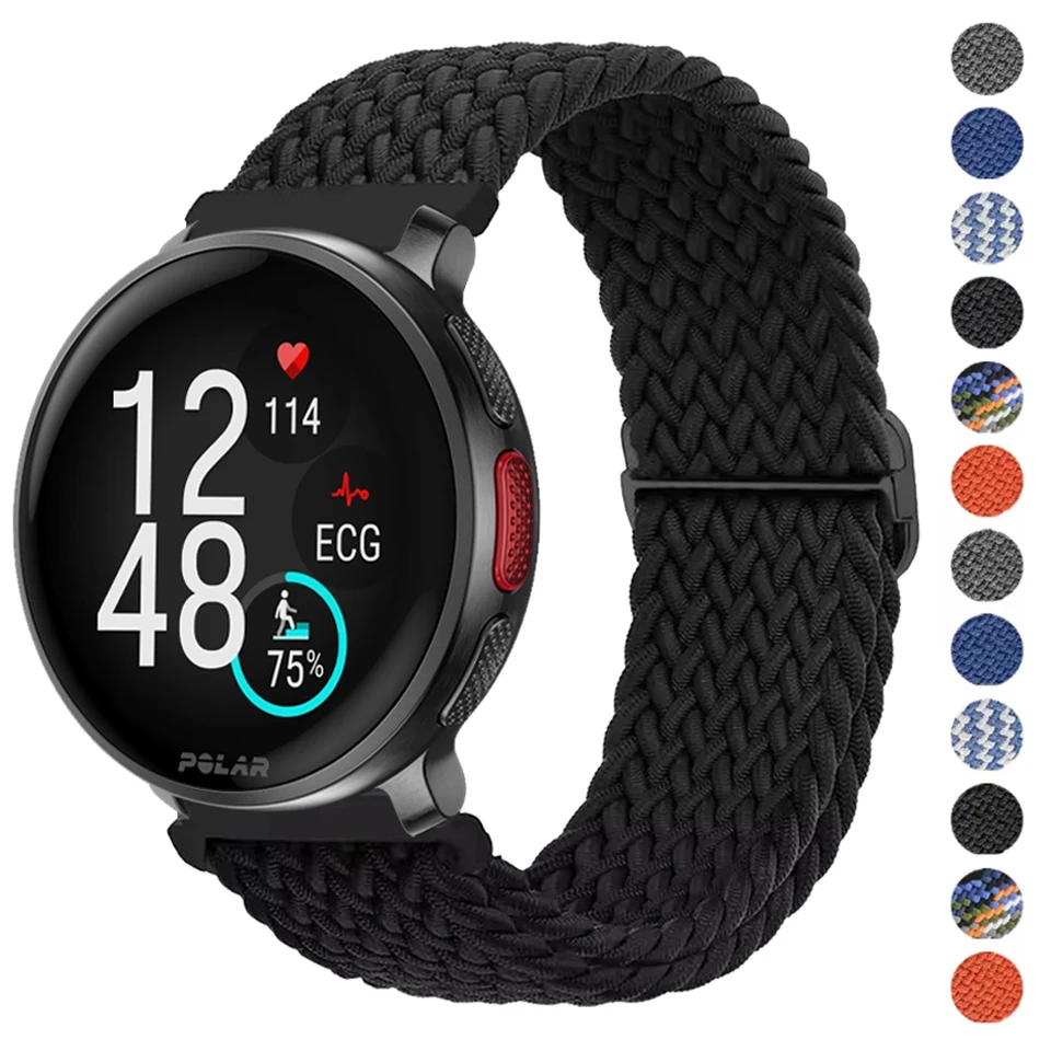 Pre polárne Vantage V3/V2/M/M2 nastaviteľné nylonové pružné pásmo pre polárne štrk X Pro/Ignite 3 2/Pacer/Unite 20 mm 22 mm spletené popruhy