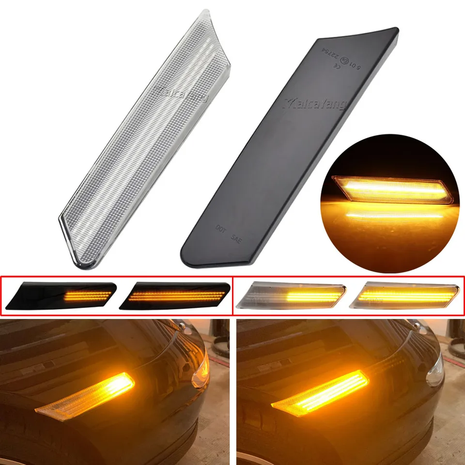 Pre Porsche 911 997 987 Cayman Boxster Dynamic LED Amber Side Marker Svetelová šípka Signálna signál Indikátor žiaroviek 05-12