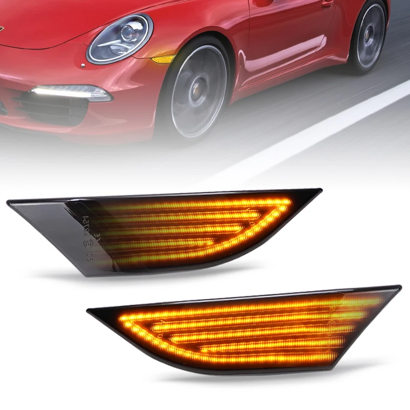 Pre Porsche Boxster Cayman 982 981 718 Spyder 991 911 Carrera LED bočná markerová lampa Dynamická zákruta signálu Blinker Indikátor svetlá