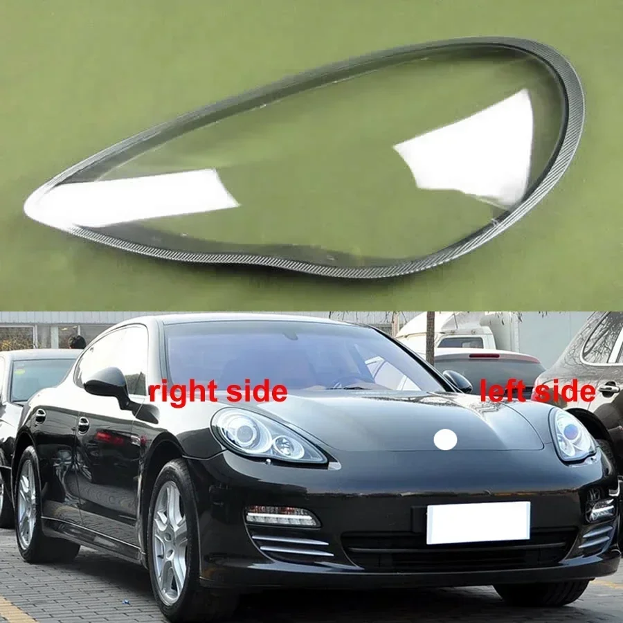 Pre Porsche Panamera 2010-2013 Priehľadný krycí lampa svetlometový lampa Lamp shellu Plexiskla Plexiskla Strieborná šedá hrana