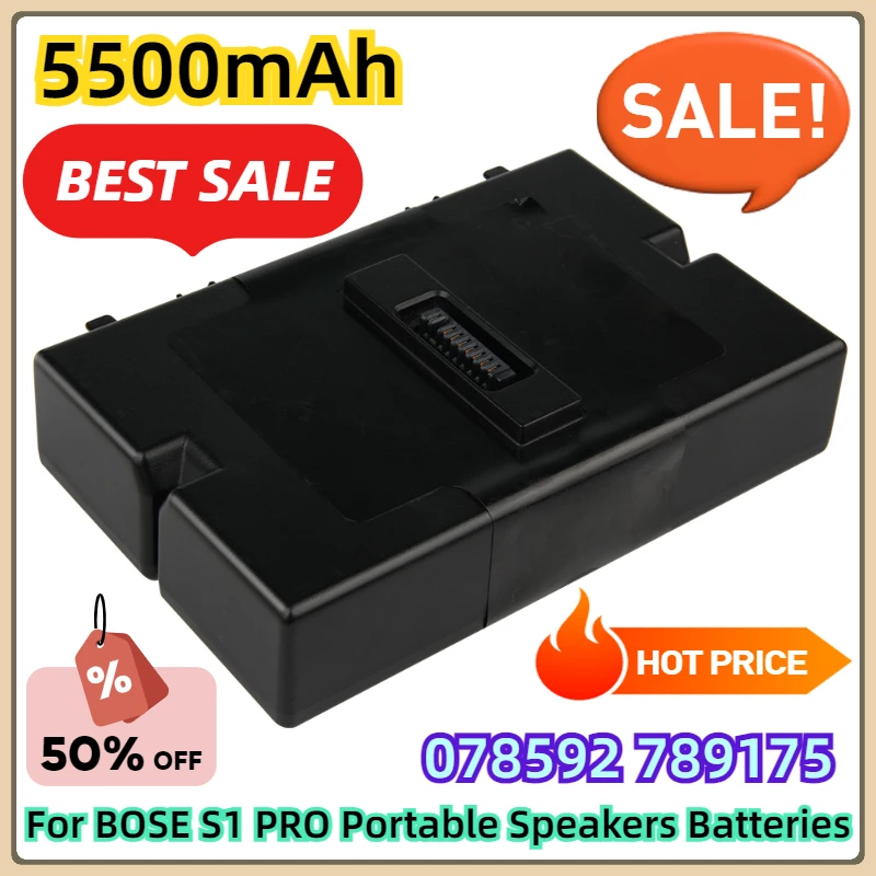 Pre prenosné reproduktory Bose S1 Pro Batérie 5500 mAh výmenná batéria 078592 789175