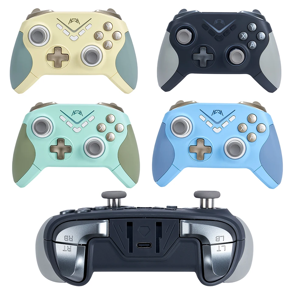 Pre prepínač herného ovládača Bluetooth kompatibilný/2,4g/káblové gamepad Vibration Hall Effect Joystick pre Android/iOS/PS3/PS4/PC