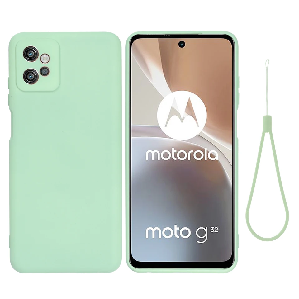 Pre prípad Motorola Moto G32 Originálny kvapalný gél Silikónový šnúrka pre puzdro pre Moto G60 G62 G30 G20 G10 G1 G9 G 5G SOCKOPPORPOPT COP