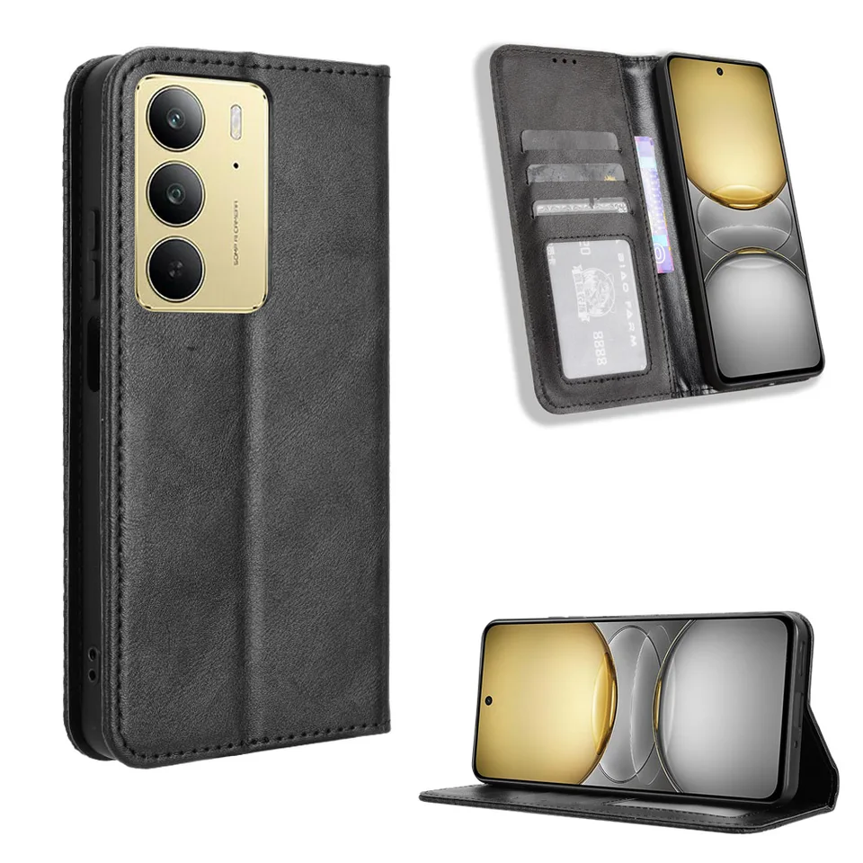 Pre prípad OPPO Realme C75 Luxusné flip PU kožené peňaženka Magnetické adsorpčné puzdro pre OPPO Realme C75 C 75 RealmeC75 TELEFÓNNE TAGES