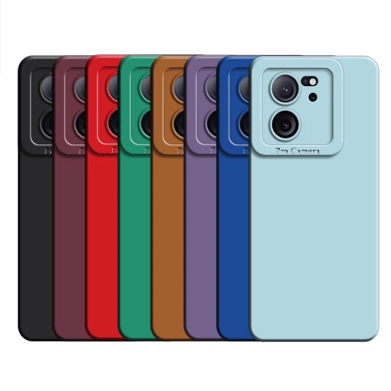 Pre prípad Xiaomi 13T Pro pre Xiaomi 13 T 13T Pro 5G Cover Cover Full Fotoaparát Ochrana šošovky Nový kvapalina Silikónový nárazový nárazník