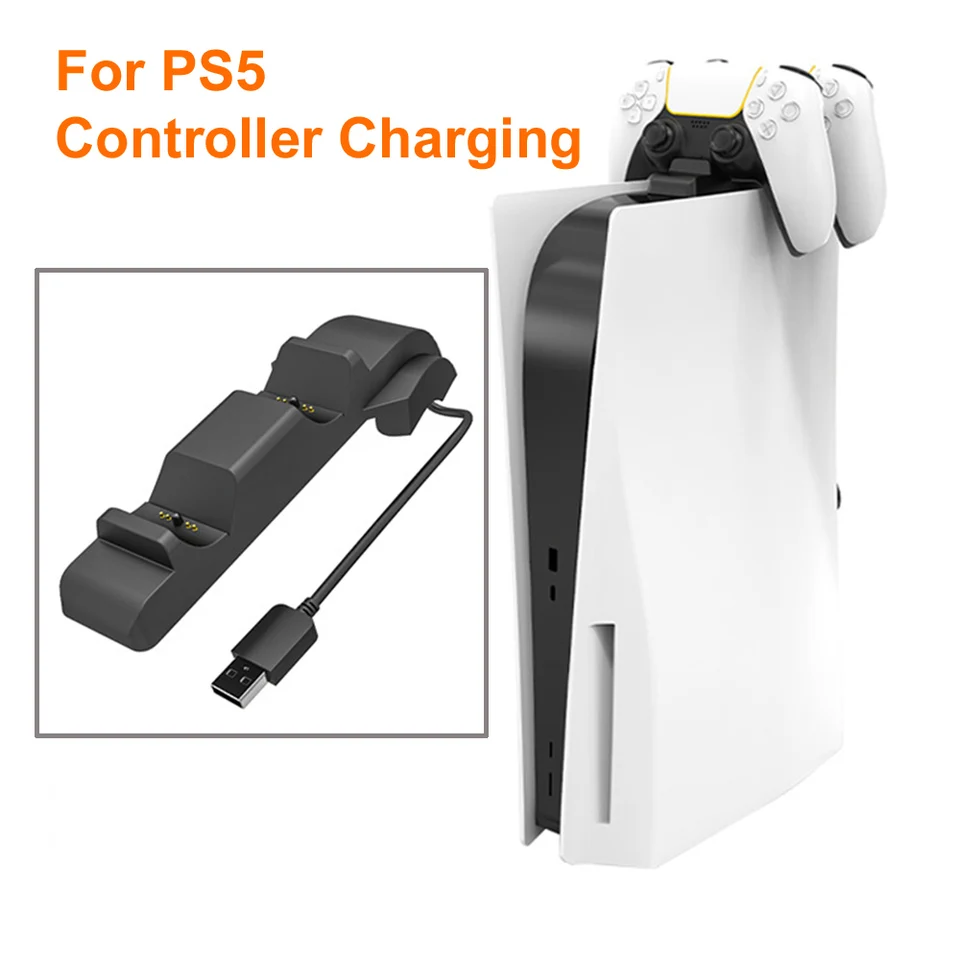 Pre PS5 Controller Charger Gamepad Dual Rýchle nabíjanie Cradle Dock Station pre PlayStation 5 Gaming Accessories