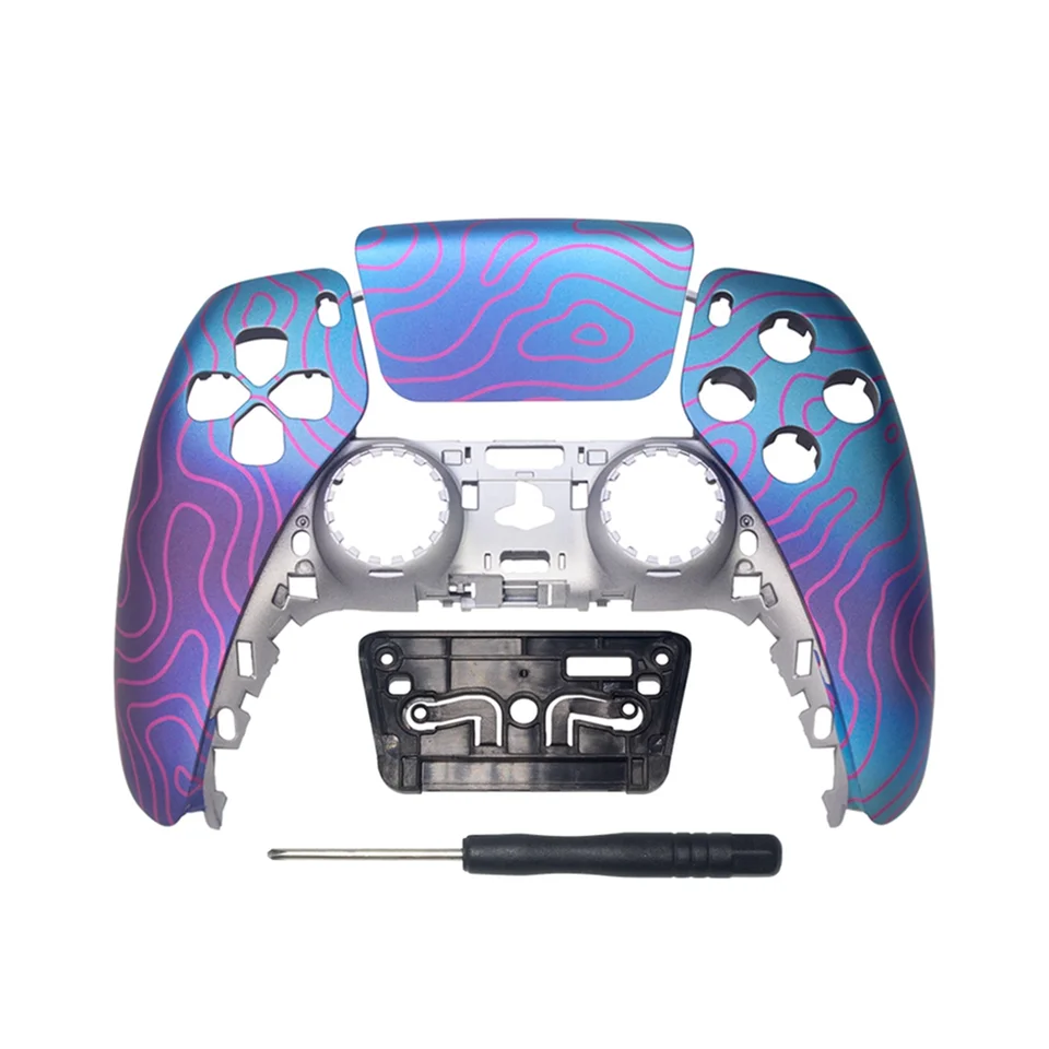 Pre PS5 Elite GamePad BDM-010 1. generácia verzie predného krytu Gamepad Explant Top Top Cover Výmena náhrady, D, D, D, D, D, D, D, D