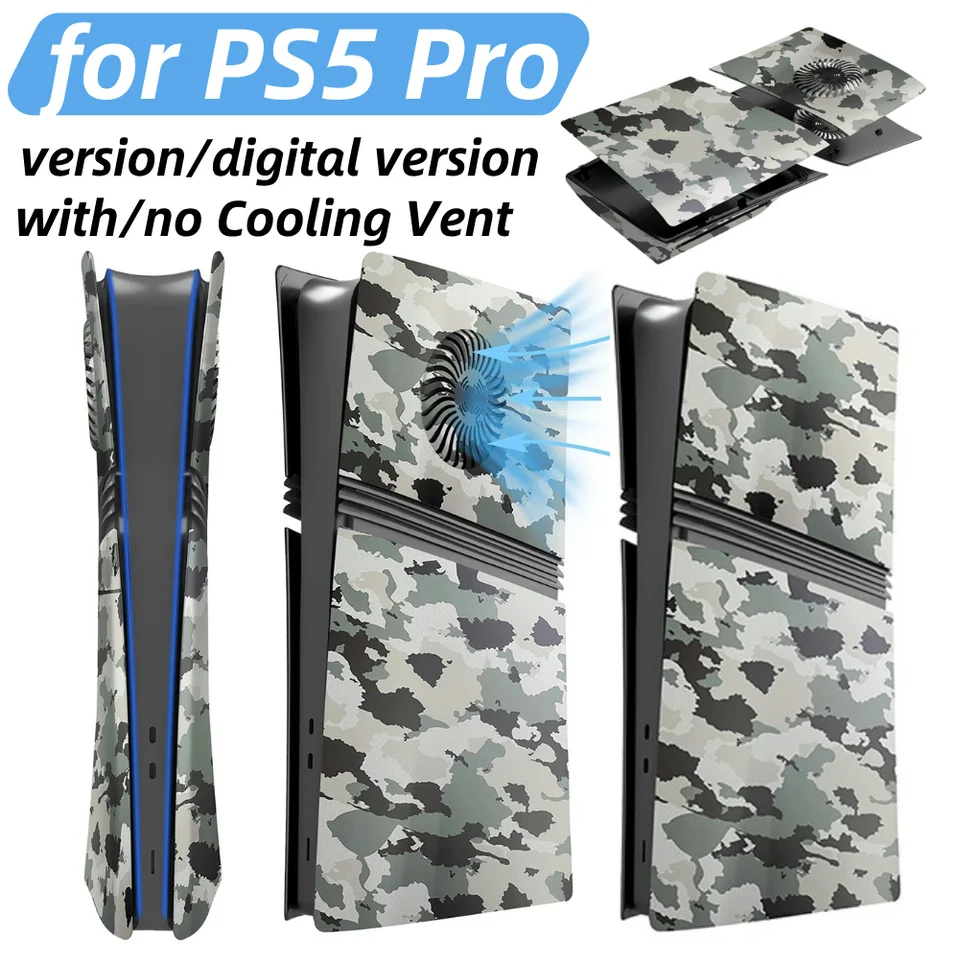 Pre PS5 Pro Doskov nahradenie čelnej dosky maskovanie tvrdého puzdra Shock odolná v oblasti tvrdej škrupiny pre konzolu PS5 Pro Disc/Digital Edition Console