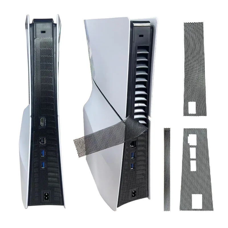Pre PS5 Slim Console na bočné prachové pred prachom Filter Cover Prach Net a chladiace prieduchy Špinky zabránia vlastnému dizajnu so sieťou