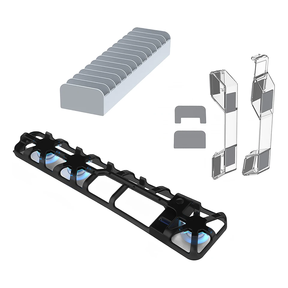 Pre PS5 Slim Cooling Fan Horizontal Stand & Game Card Box Držiteľ tichého chladiča fanúšika pre PlayStation 5 Slim Game Accessories