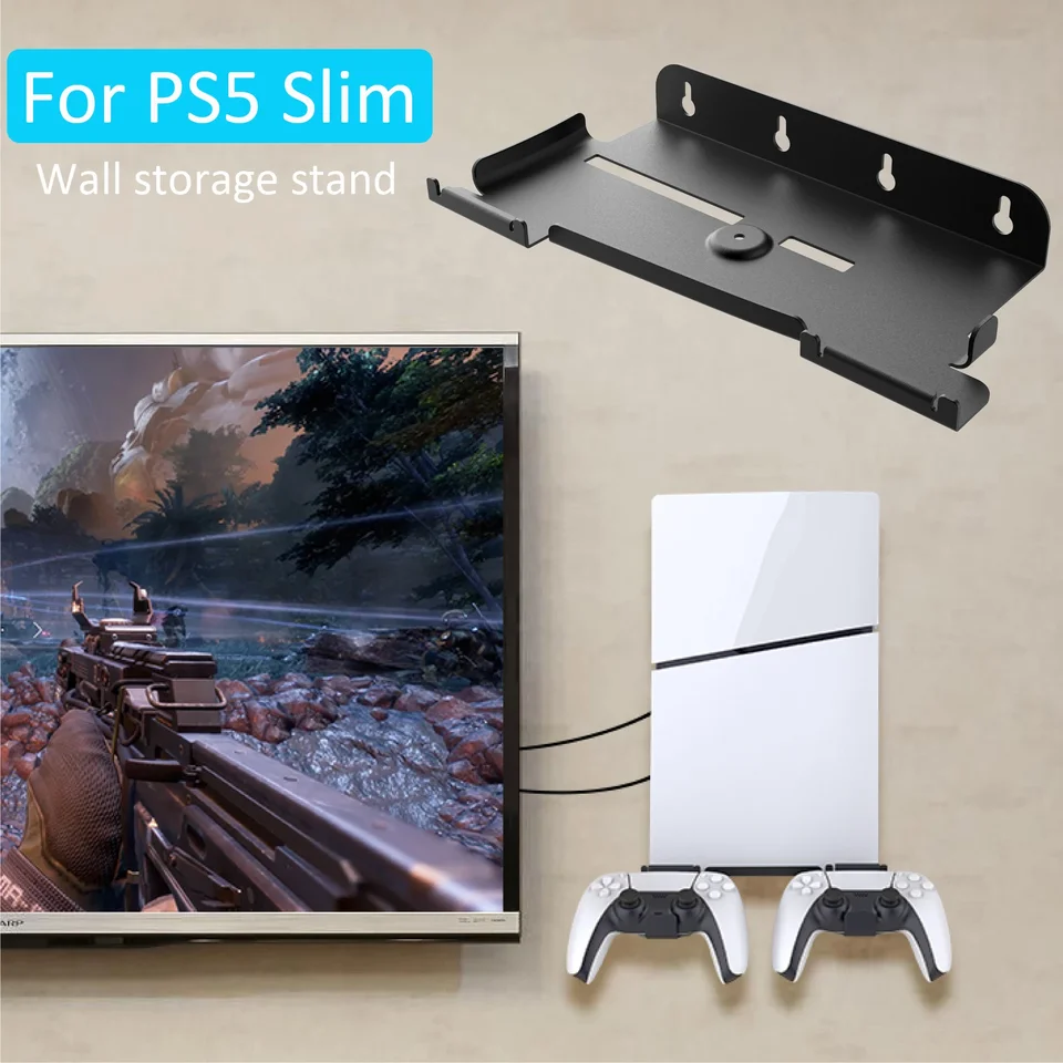 Pre PS5 Slim Host Wall Storage stojan s 2 hák
