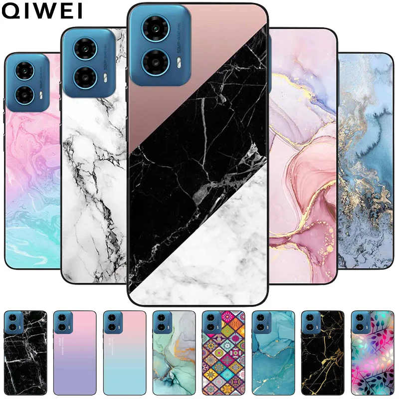 Pre puzdro Moto G04 mramor krásne maľované prípady mäkkých telefónov Silikone pre Motorola Moto G04 G24 Power TPU Coques G 04 24 Zadné kryty