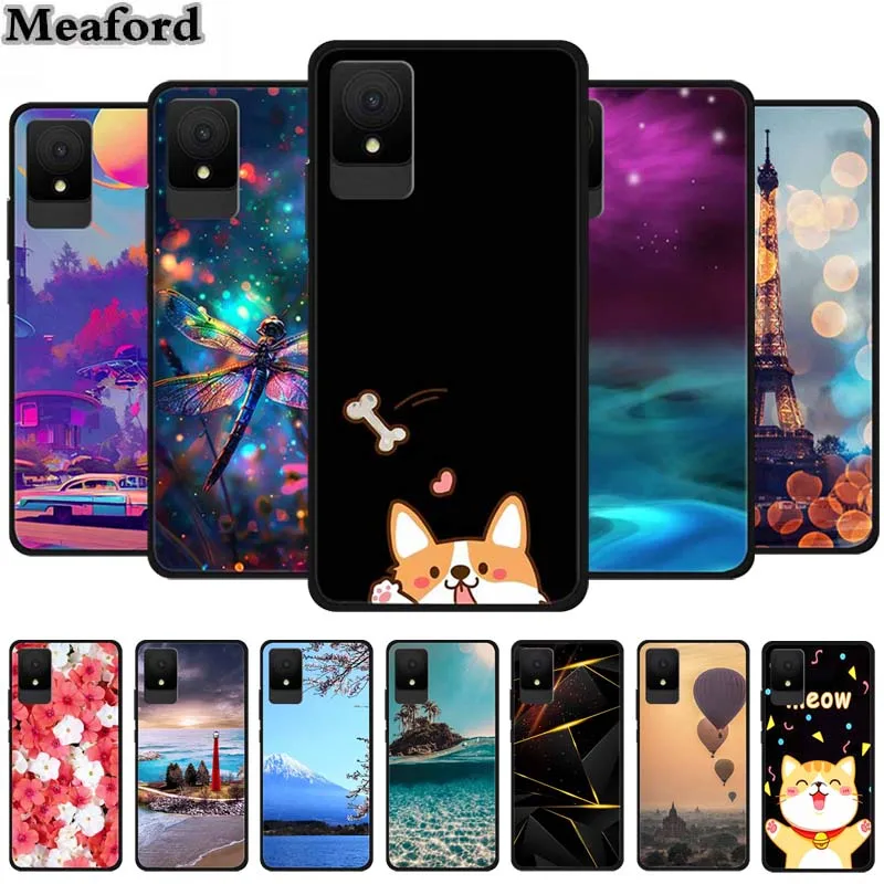 Pre puzdro TCL 501 Originálny mäkký silikón TPU telefónne puzdrá zadný kryt pre TCL501 SCACERY SOCKPOREPROUD MARBLE MAIRTOVANÝ BUHER CUTE ETUI