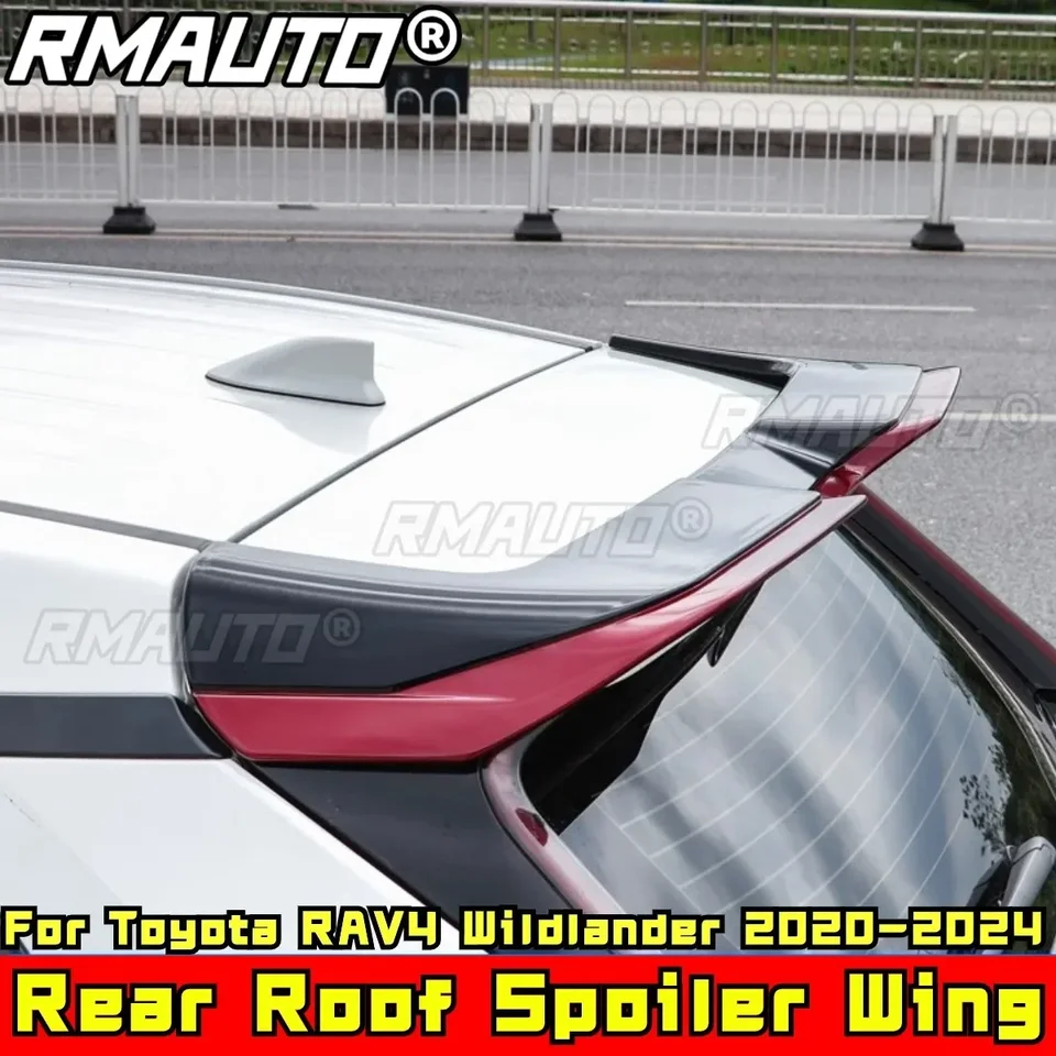 Pre RAV4 Wildlander Body Kit Street Spoiler Wing Lesklý čierny červený športový štýl pre Toyota Rav4 Wildlander 2020-2024