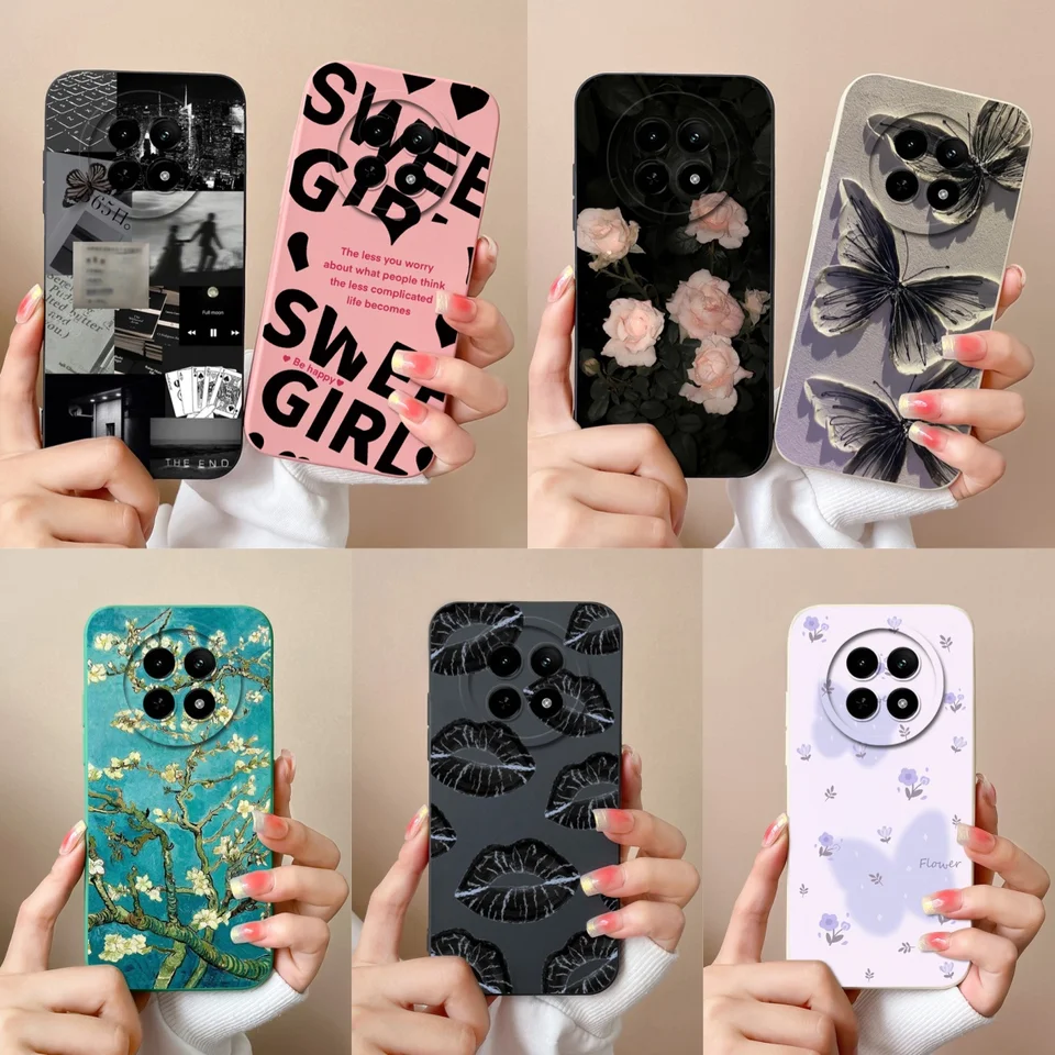 Pre Realme 12 Pro Plus Lite 12x Cool Black Cover pre Realme12 12Lite 12Pro+ 12+ 12.
