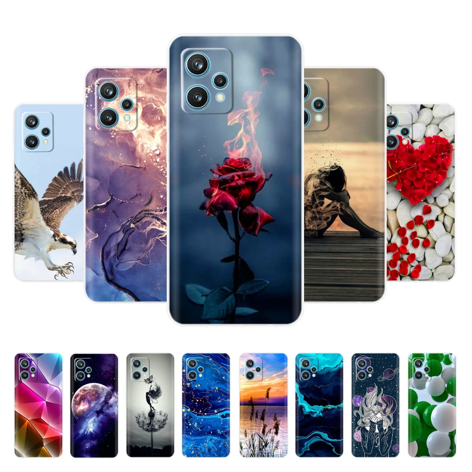 Pre Realme 9 4G 2022 Case Realme9i 4G Karikatúra číry nárazník TPU pre Realme 9 Pro Plus Silikone Soft Phone Cover Realme9 Pro Case