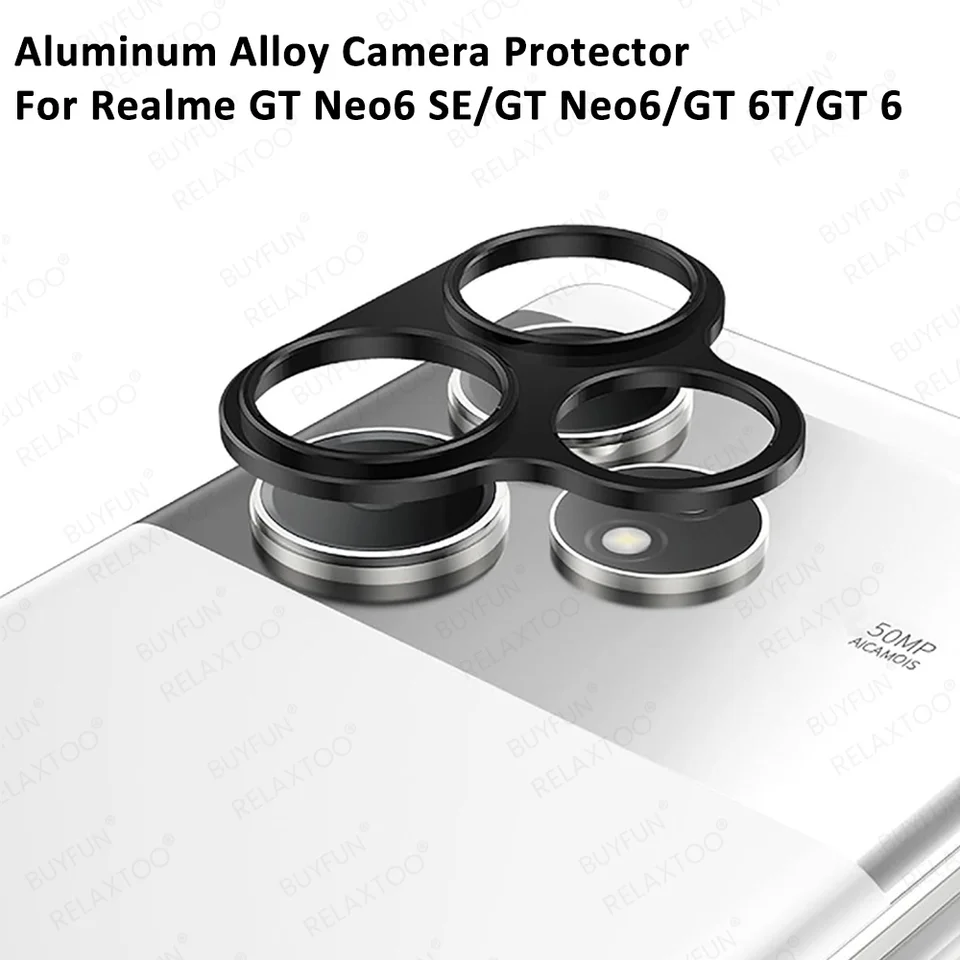 Pre Realme GT 6 Case 3D zadná kamera hliník zliatiny zliatiny na kovový kryt na Realmegt6 Neo6 SE Neo 6 GT6 T 6T 6SE 5G Protector šošovky