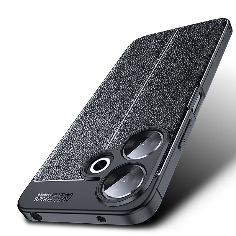 Pre Redmi 13 Case Cover Xiaomi Redmi 13 CAPAS Armor Telefón BACK ARMOR ARMOR SOCKPOUR TPU Soft Leather Fundas REDMI 13 REDMI13