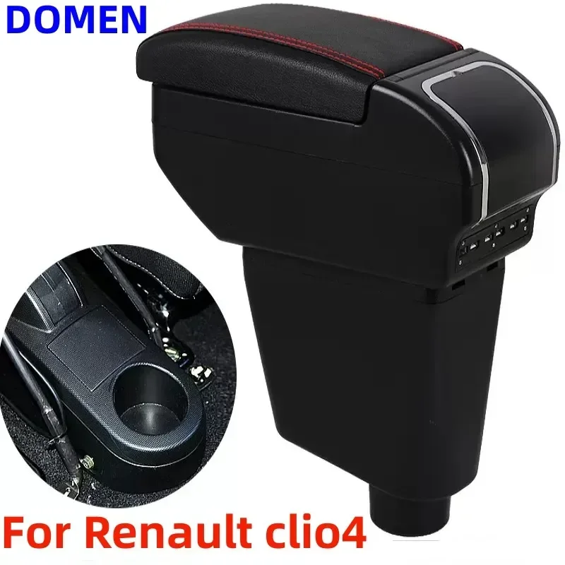 Pre Renault Clio4 lakťové skrinky Central Store obsah s nabíjaním s dvojitou vrstvou USB veľkej vrstvy USB