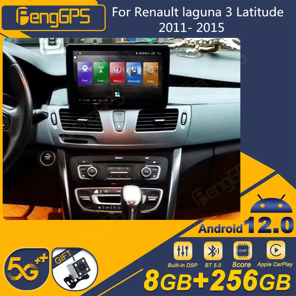 Pre Renault Laguna 3 Latitude 2011- 2015 Android Car Radio Wireless Carplay Stereo prijímač Autoradio Multimedia Player GPS Navi